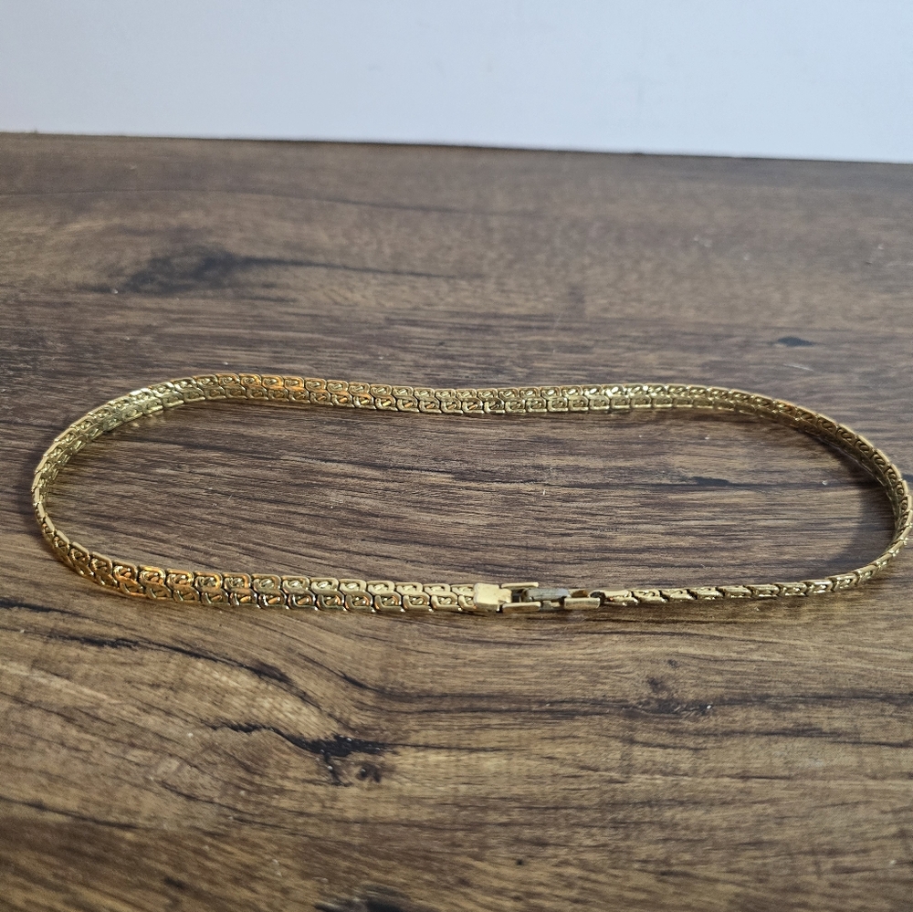 vintage flat nugget chain necklace Napier Pat.4.774.743